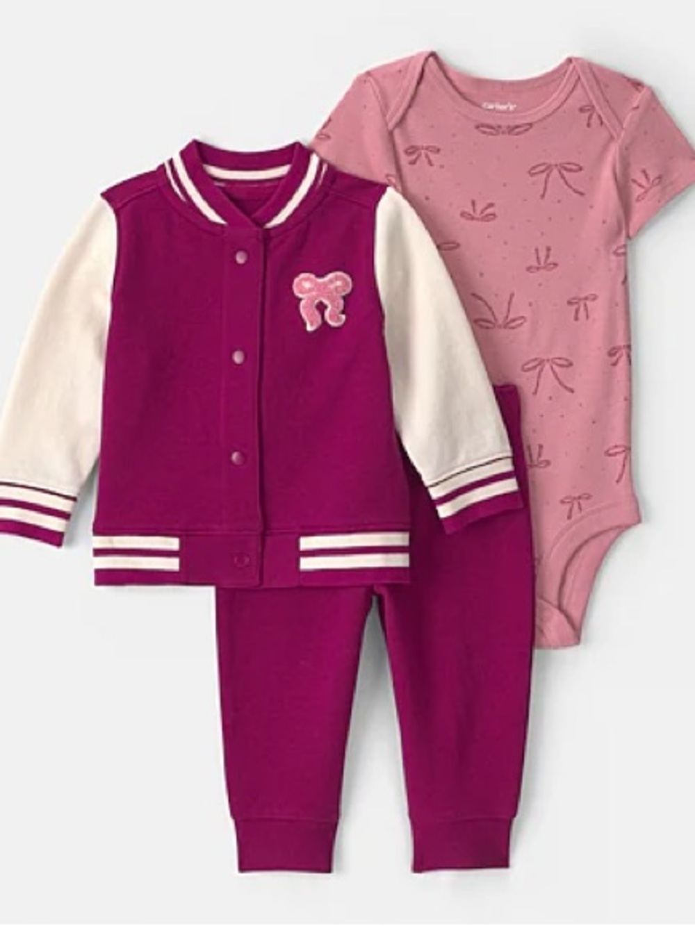 Carters Baby Girl 3 Piece Set 12M NWT
